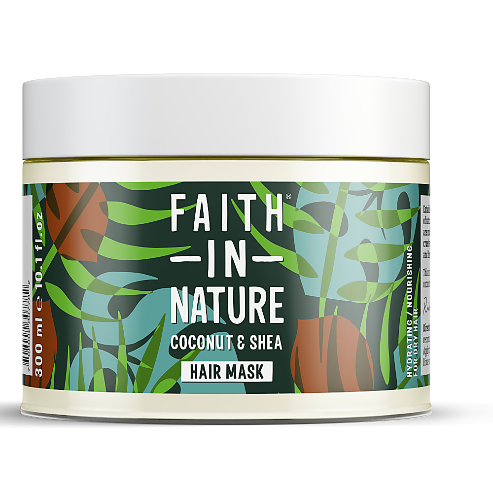 Faith In Nature %99 Doğal İçerikli Nemlendirici & Besleyici Saç Bakım Maskesi - Kuru Saç Tipleri İçin Hindistan Cevizi & Shea Yağı