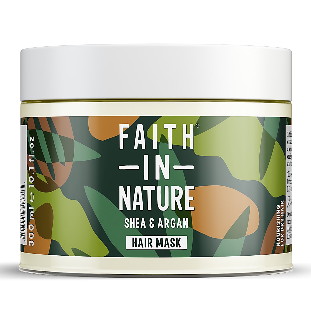 Faith In Nature %99 Doğal İçerikli Besleyici Saç Bakım Maskesi - Çok Kuru Saç Tipleri İçin Shea & Argan