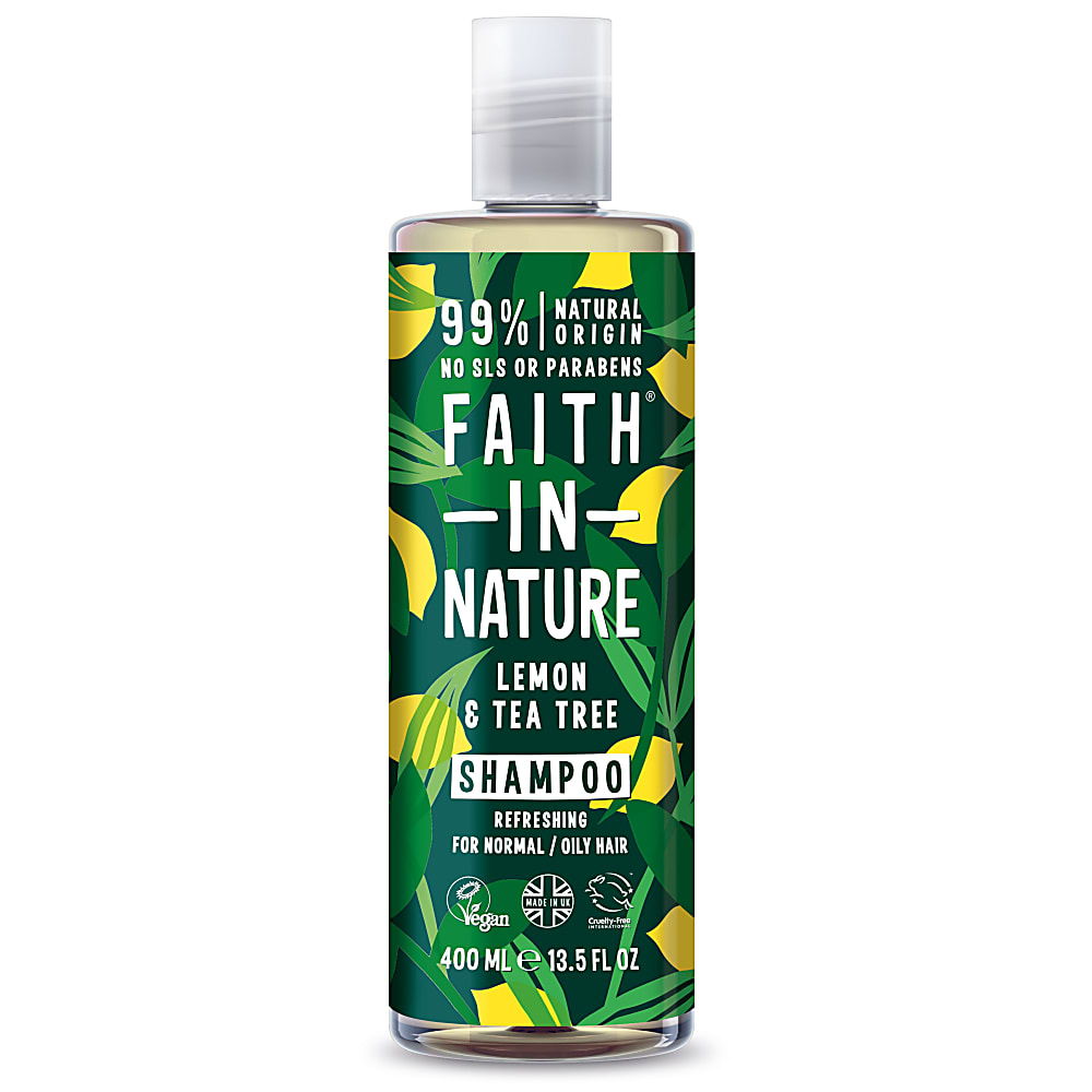 Faith In Nature %99 Doğal İçerikli Ferahlatıcı Şampuan - Normal & Yağlanmaya-Kepeğe Meyilli Saçlar İçin Limon & Çay Ağacı